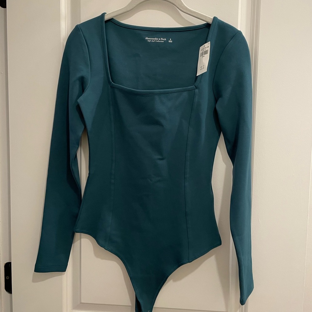 Dark teal long sleeve body suit
